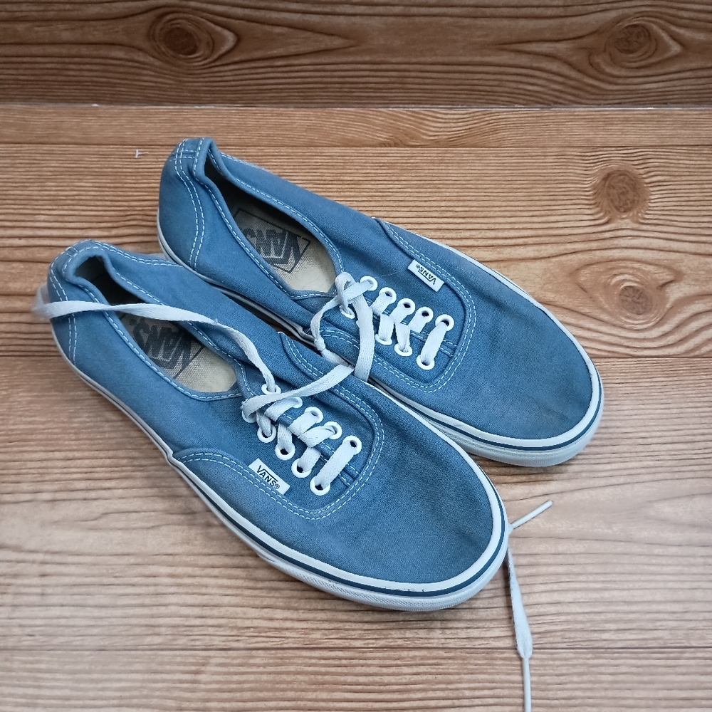 Vans Blue Canvas Low-Top Sneakers